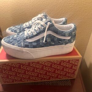 Denim platform Vans